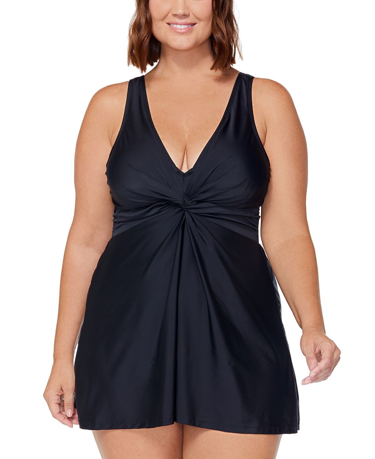 

Купальник больших размеров magnolia на косточках, созданный для macy's Island Escape, черный