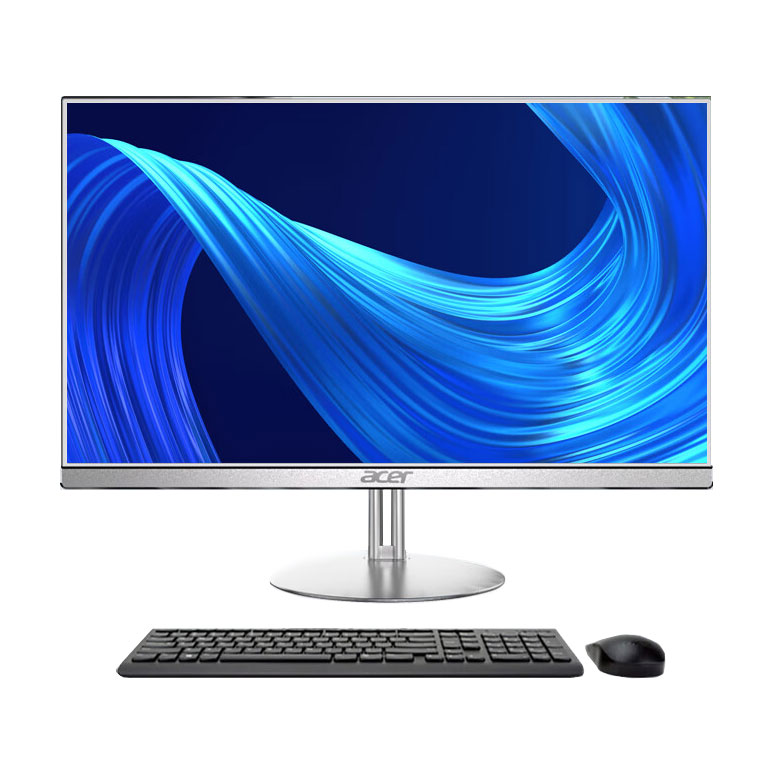 цена Моноблок Acer A21-1300 AIO, 21,5, 16Гб/1Тб, Intel N5105, UHD Graphics, белый/серебристый, английская клавиатура