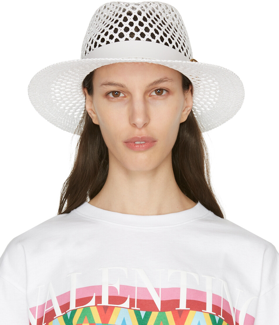 

Белый крючком VLogo Fedora Valentino Garavani