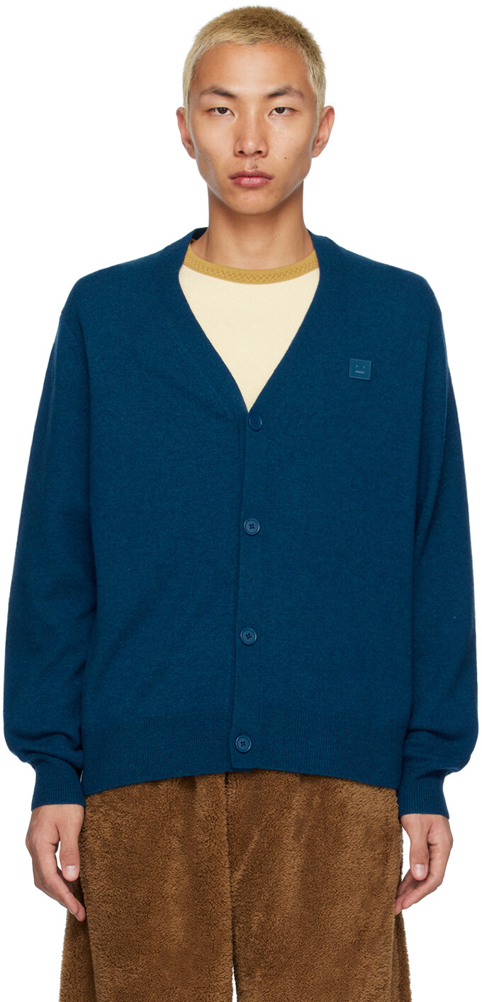 

Синий кардиган с нашивками Acne Studios