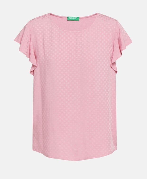 

Рубашка блузка United Colors of Benetton, розовый