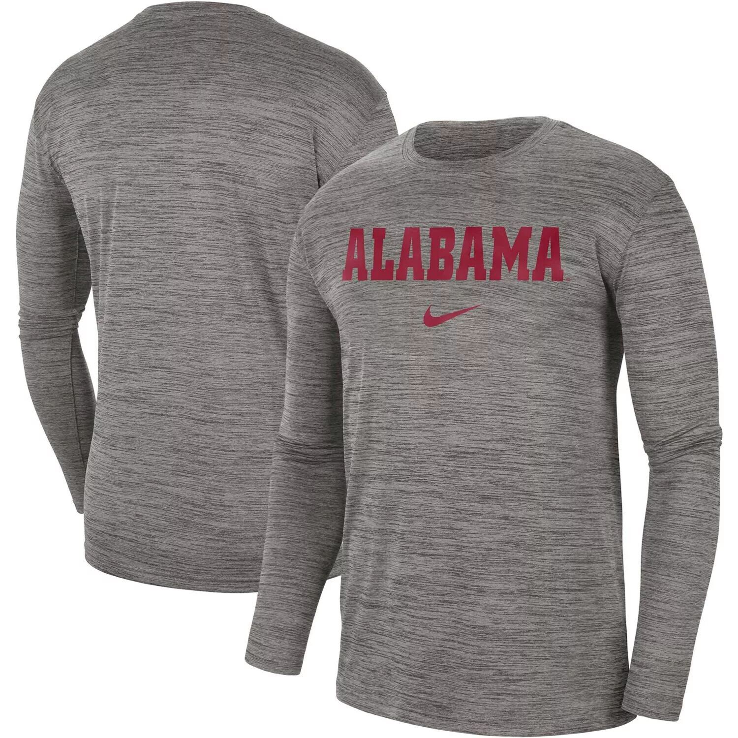 

Мужская футболка с длинным рукавом цвета вереска Alabama Crimson Tide Team Velocity Performance Nike