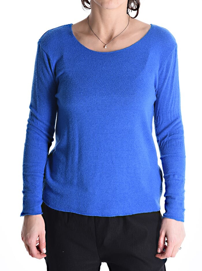 

Топ из микса шерсти с длинными рукавами, цвет Electric blue