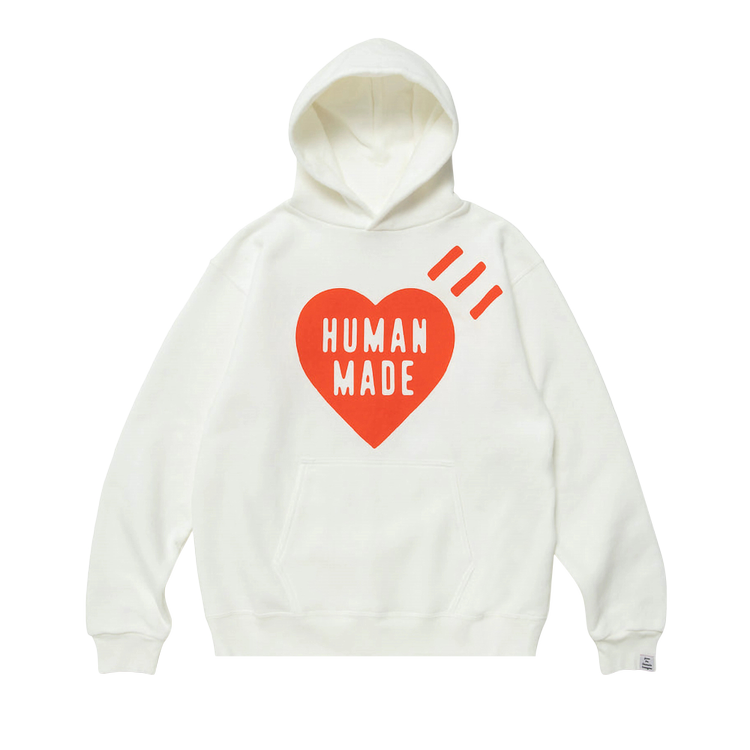 Худи Human Made Heart Logo 'White', белый худи human made logo серый