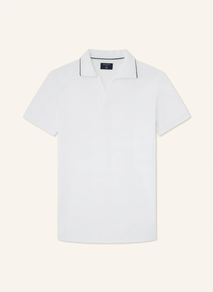 Рубашка-поло piped trim texture Hackett London, белый