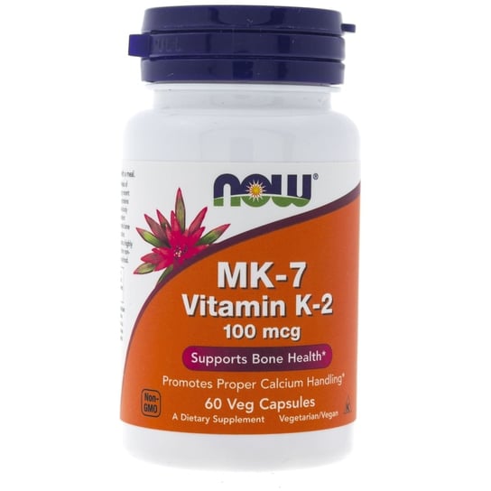 Биологически активная добавка Витамин K2 MK7 Now Foods, 60 капсул биологически активная добавка now 5 htp витамин в3 глицин таурин в капсулах 60 шт