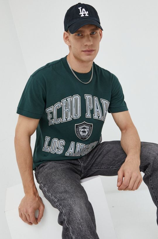 

Хлопковая футболка Abercrombie & Fitch, зеленый