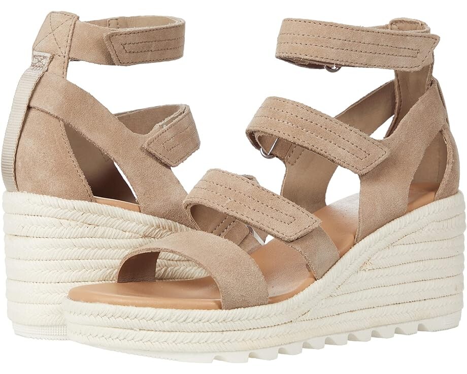 

Туфли SOREL Cameron Multi Strap Wedge, цвет Omega Taupe/Sea Salt