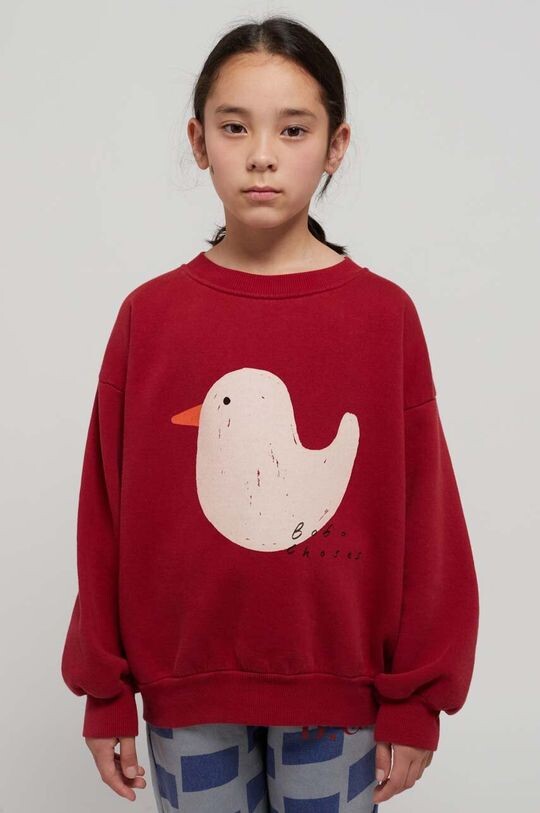 

Bobo Choses Детский хлопковый свитшот, красный