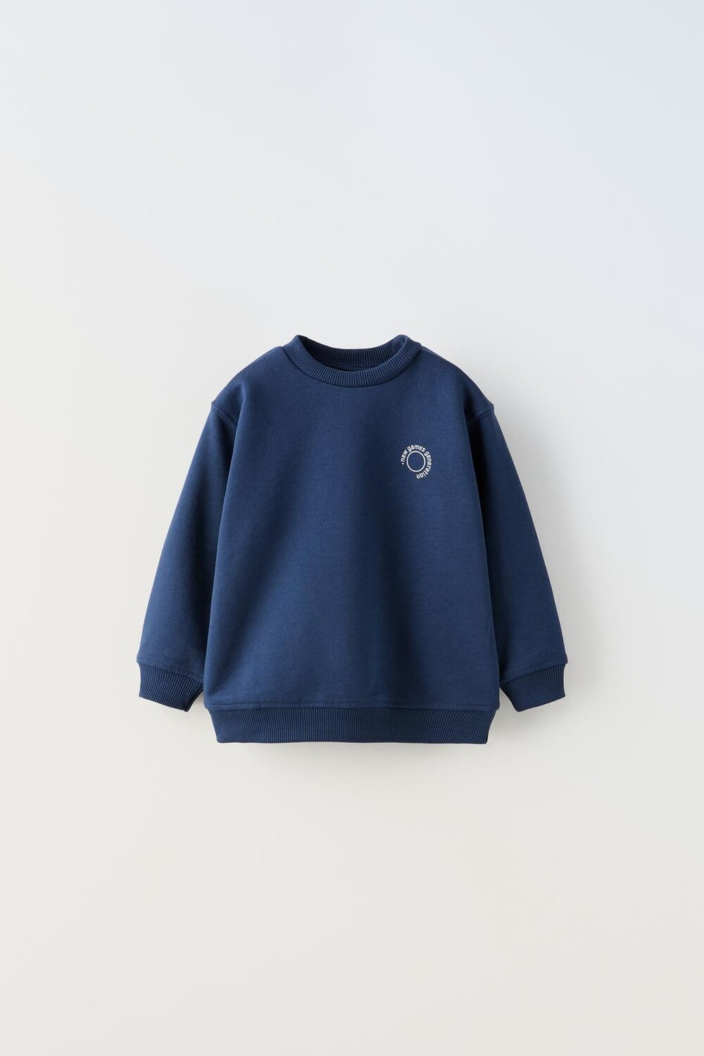 

Свитшот с лозганом ZARA, темно-синий
