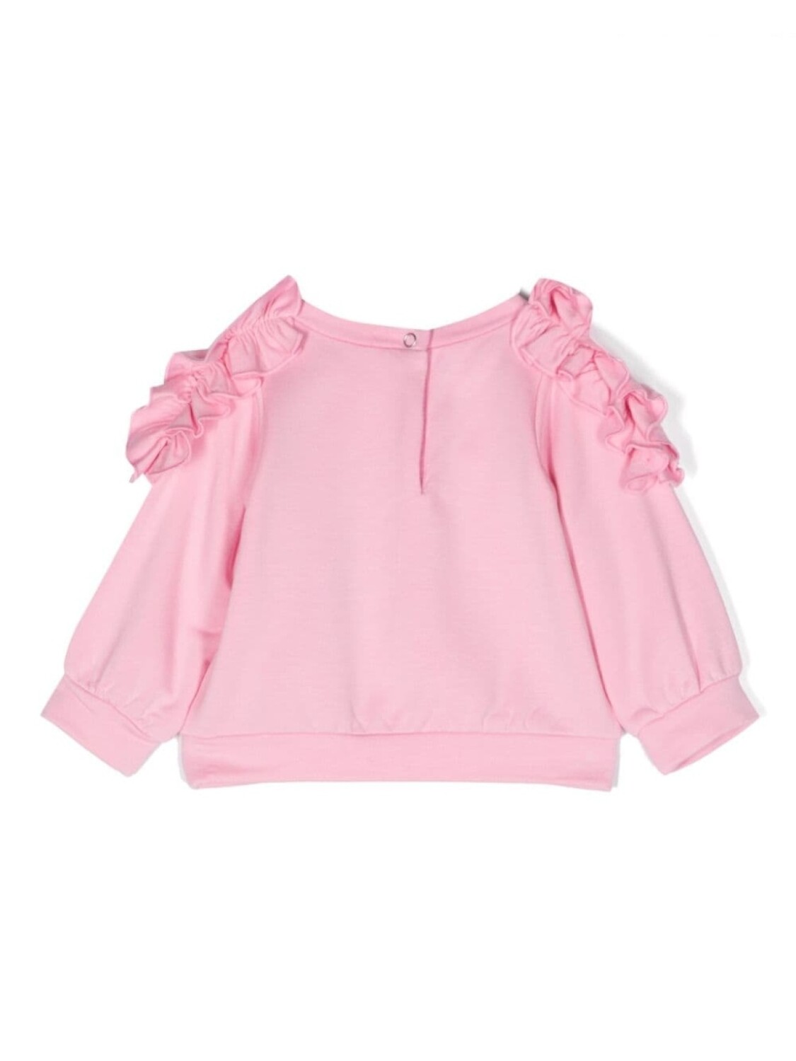 

Miss Blumarine толстовка с оборками и логотипом, розовый