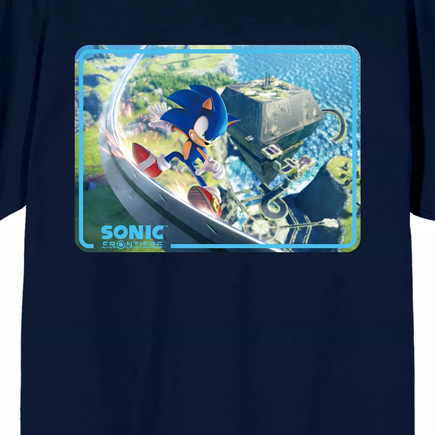 Мужская футболка с графическим рисунком Sonic Frontiers Videogame Licensed Character sonic frontiers [switch]