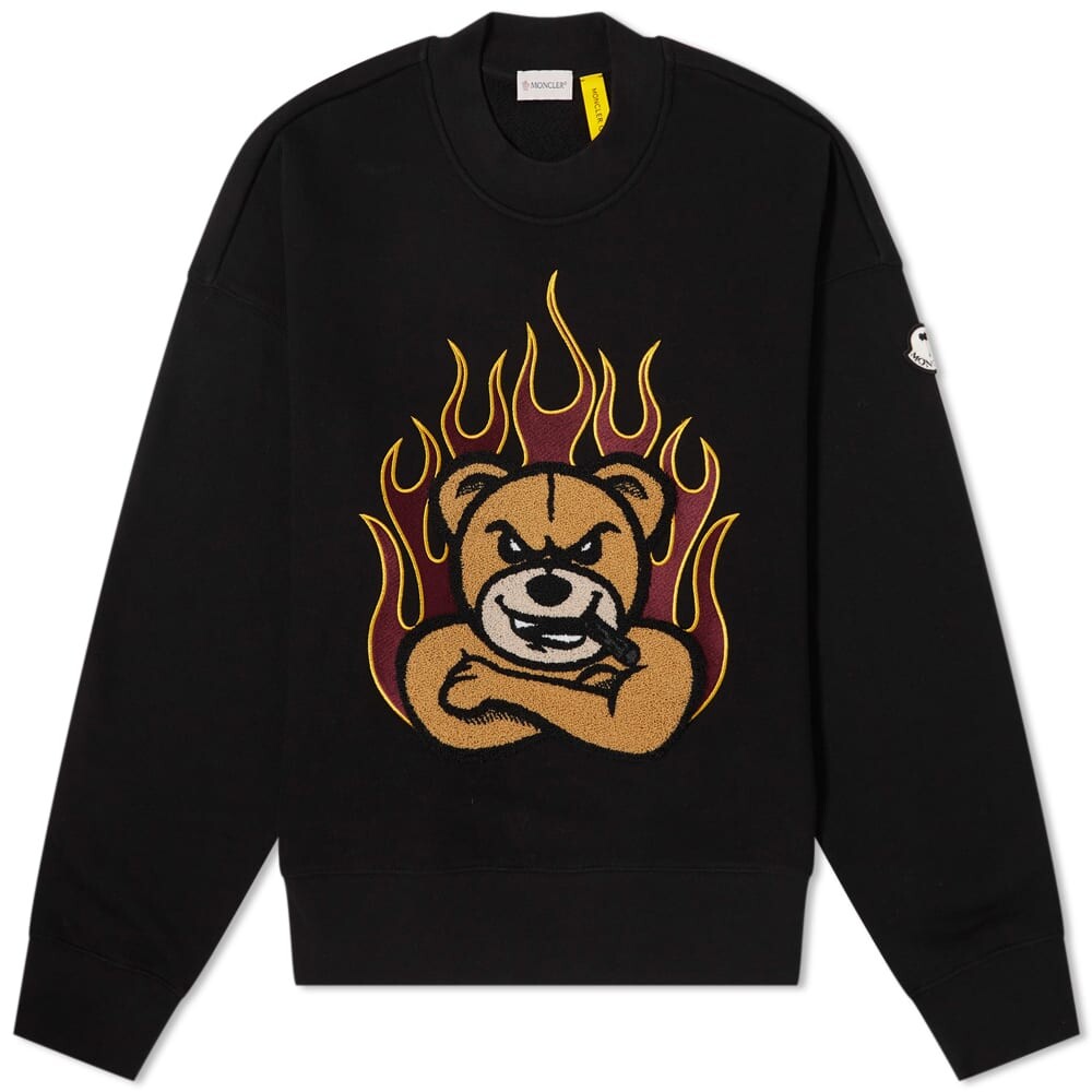 

Толстовка Moncler Genius x Palm Angels Angry Bear Crew Sweat, Черный