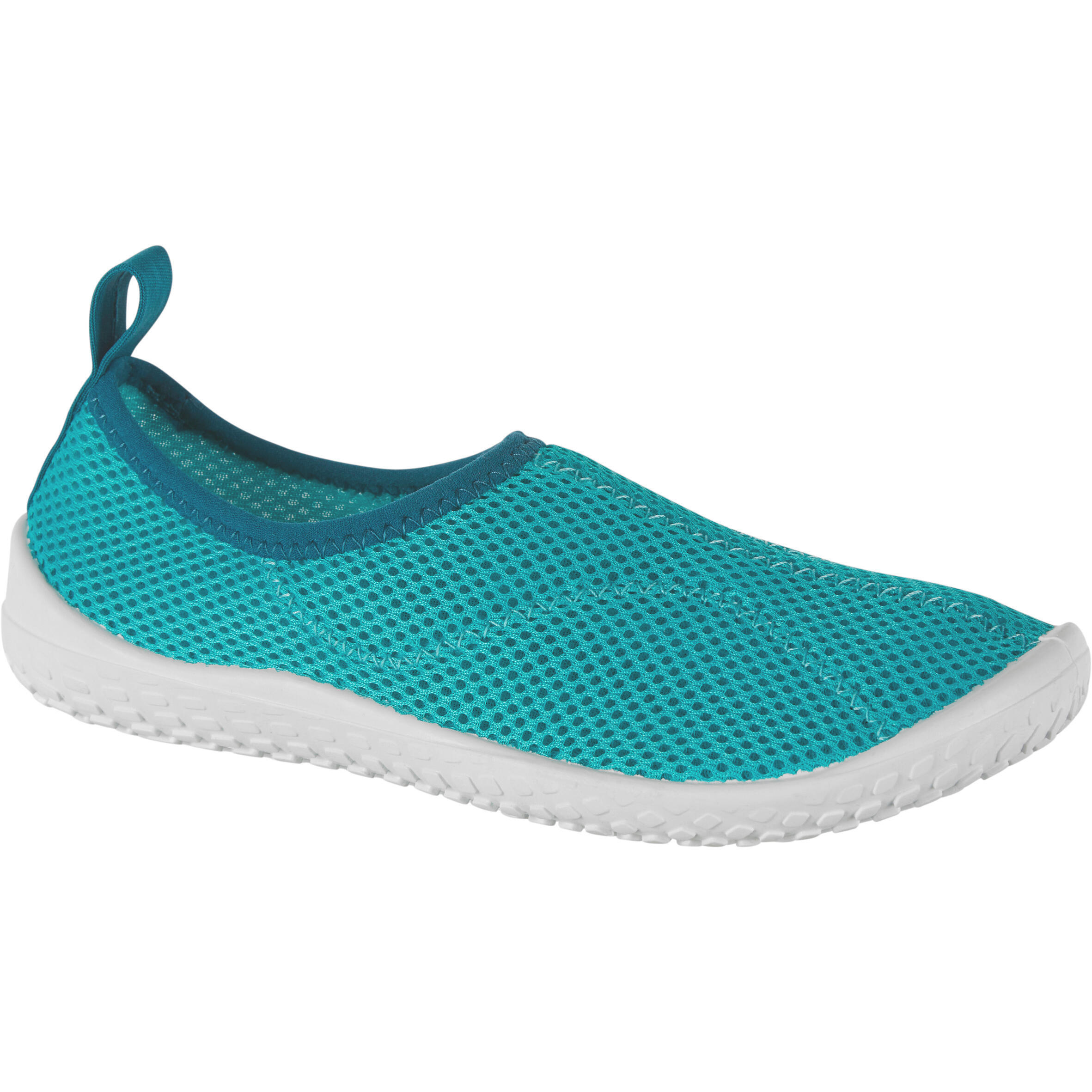 Тапочки коралловые для детей бирюзовые AQUASHOES 100 Subea - фото