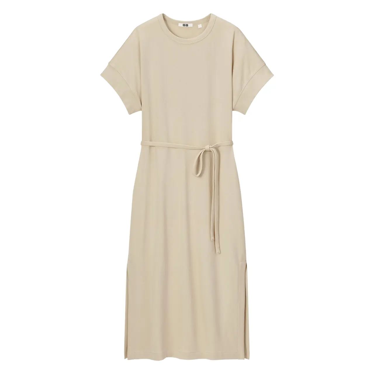 

Платье Uniqlo U Airism Cotton Belted Short Sleeved, бежевый