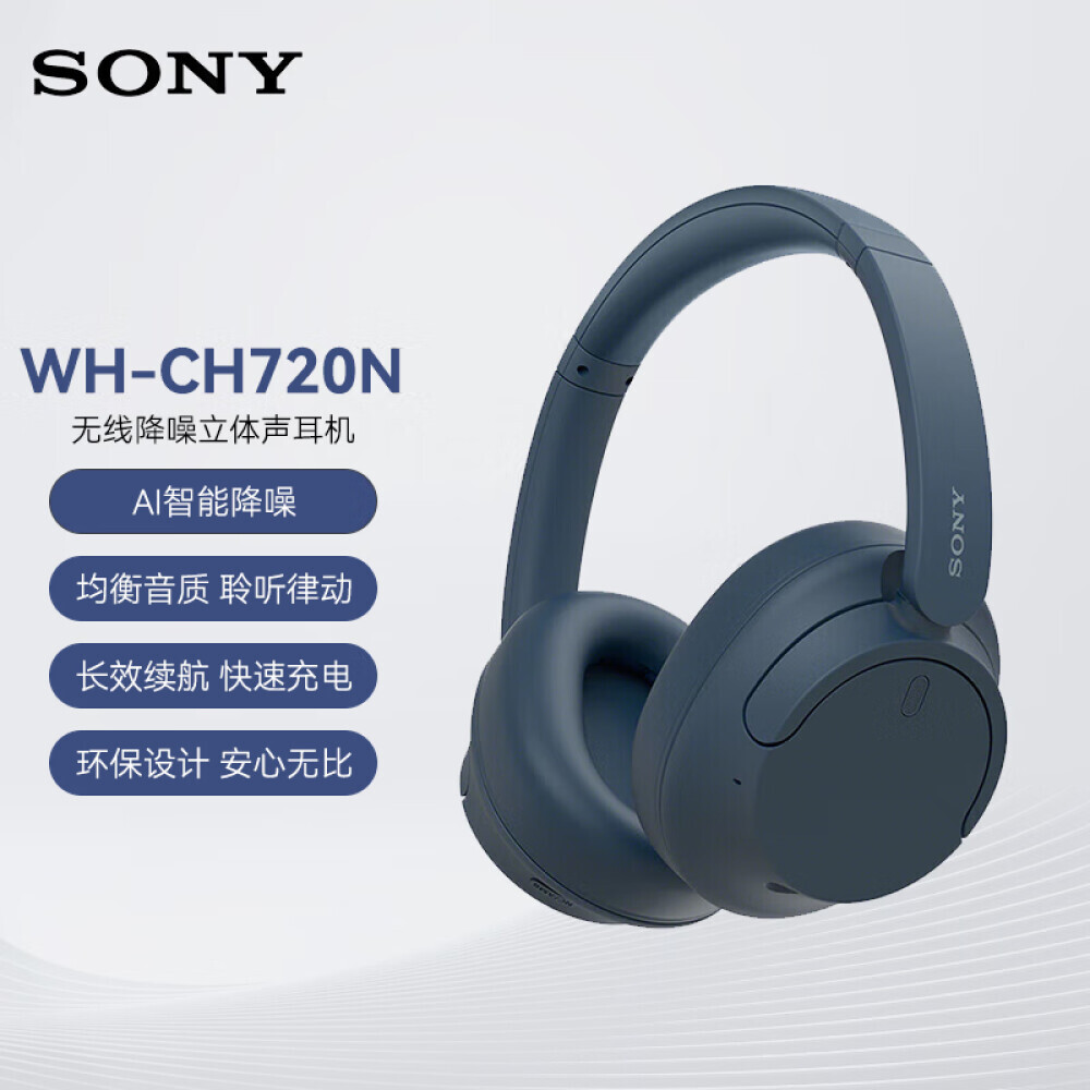 

Наушники Sony WH-CH720N с шумоподавлением, синий