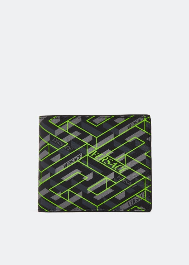 

Кошелек VERSACE La Greca signature bi-fold wallet, черный