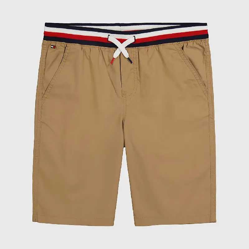 

Шорты Tommy Hilfiger Little Kids' Logo Stripe, коричневый