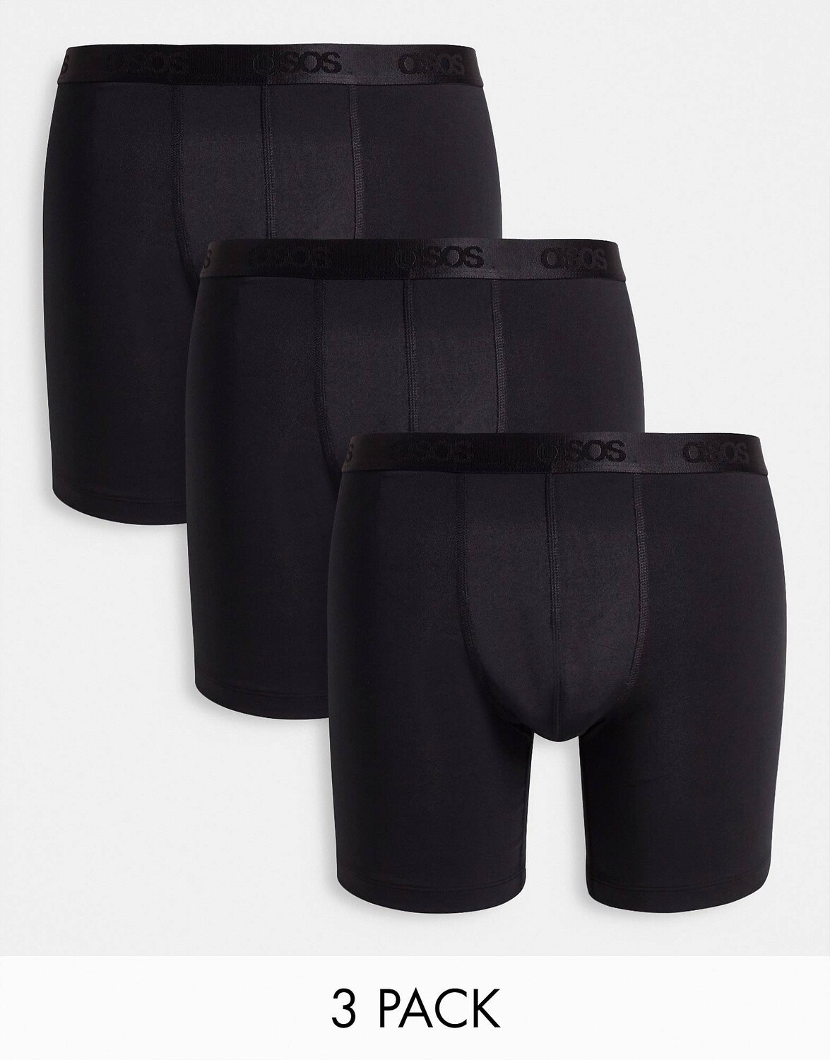 

Набор из 3 удлиненных плавок ASOS DESIGN из микрофибры черного цвета