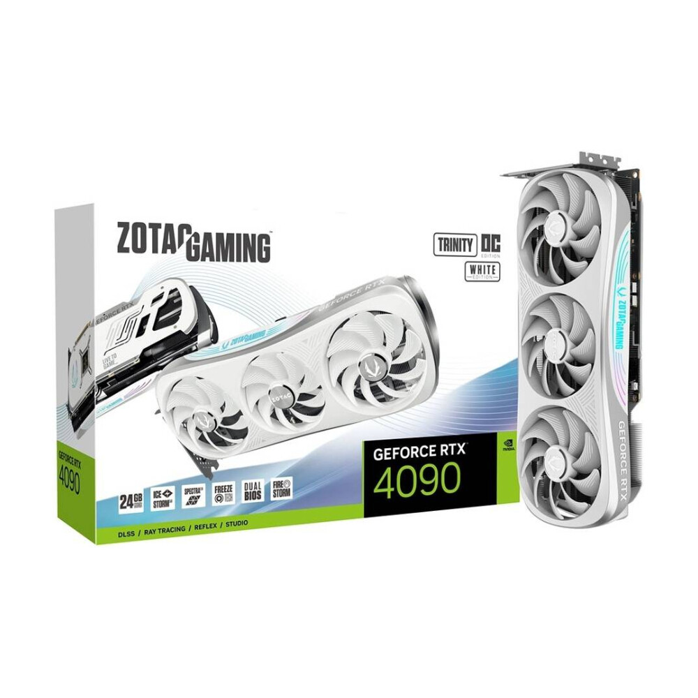 

Видеокарта ZOTAC GeForce RTX 4090 Trinity OC, 24 ГБ, белый