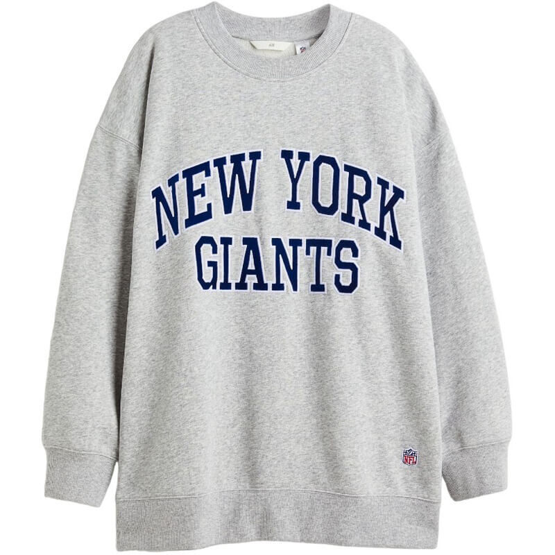 

Свитшот H&M Oversized New York Giants, серый