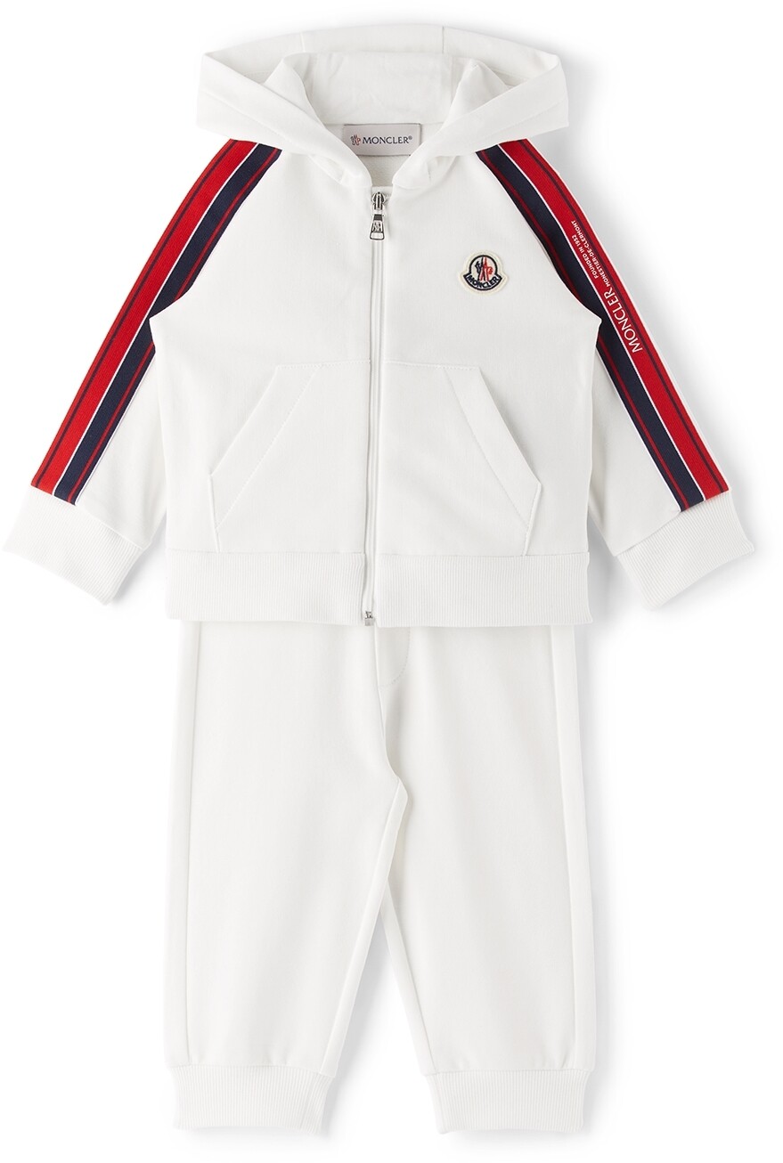 Детский белый спортивный костюм Moncler Enfant спортивный костюм moncler