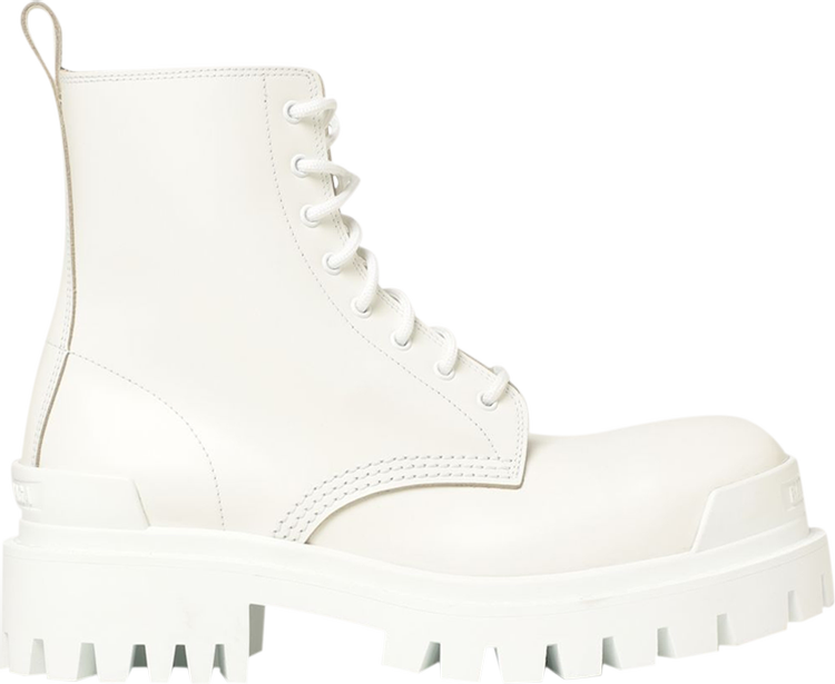 Ботинки Balenciaga Wmns Strike Lace-Up Boot White, белый