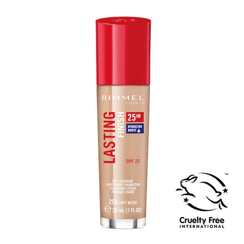 

Rimmel Lasting Finish 25HR SPF20 Стойкая тональная основа для лица 200 Мягкий бежевый 30 мл
