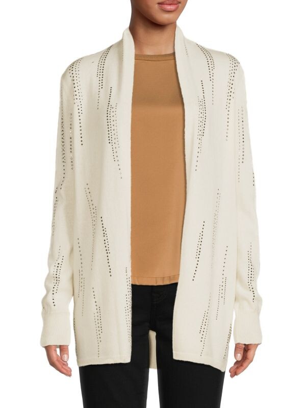 

Кашемировый кардиган с открытым передом Sofia Cashmere Ivory