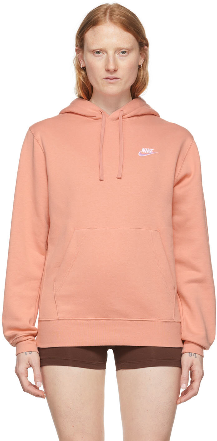 

Розовый худи из хлопка Nike