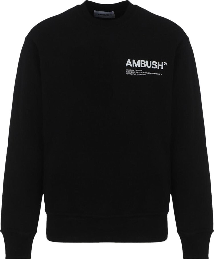 

Толстовка Ambush Fleece Workshop Crewneck 'Black/Cloud Dancer', черный