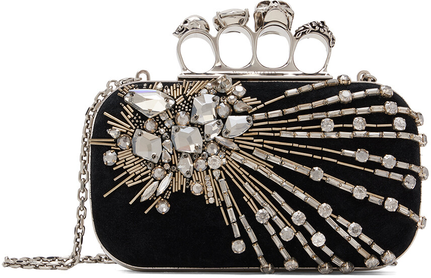 

Черный клатч с костяшками пальцев Alexander McQueen