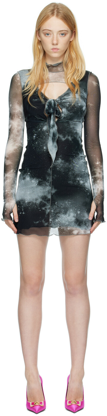 

Черное мини-платье Space Couture Versace Jeans Couture