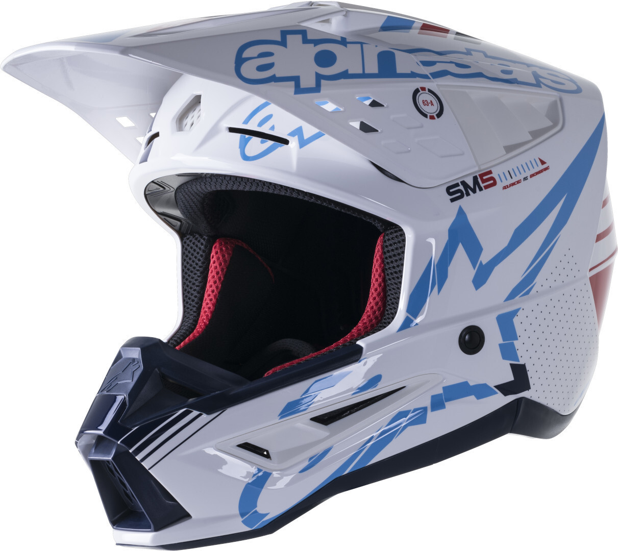 

Шлем для мотокросса Alpinestars S-M5 Action, серый/красный