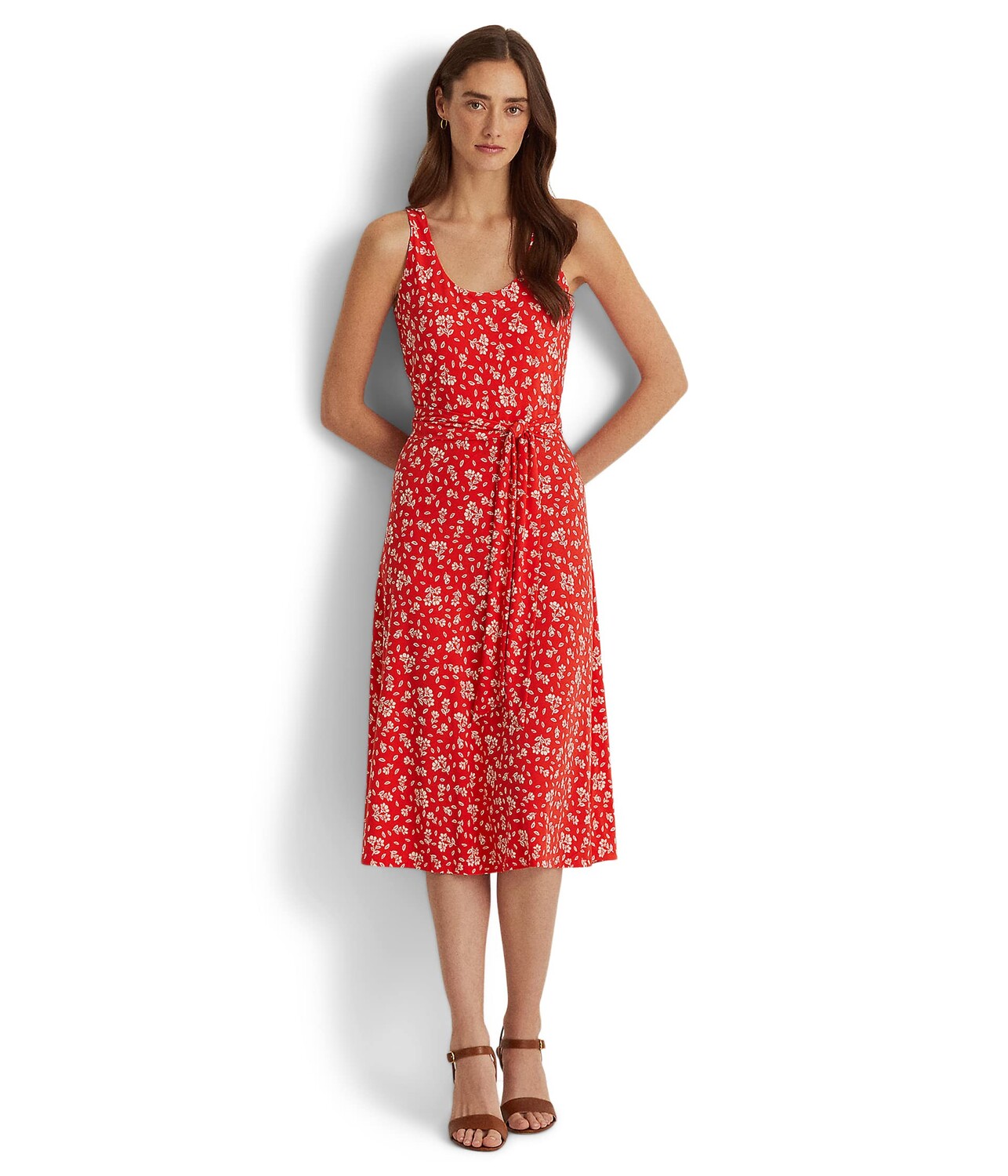 

Платье LAUREN Ralph Lauren, Floral Front Tie Jersey Dress