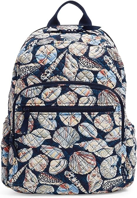 

Женский хлопковый рюкзак Vera Bradley Campus, принт ракушки