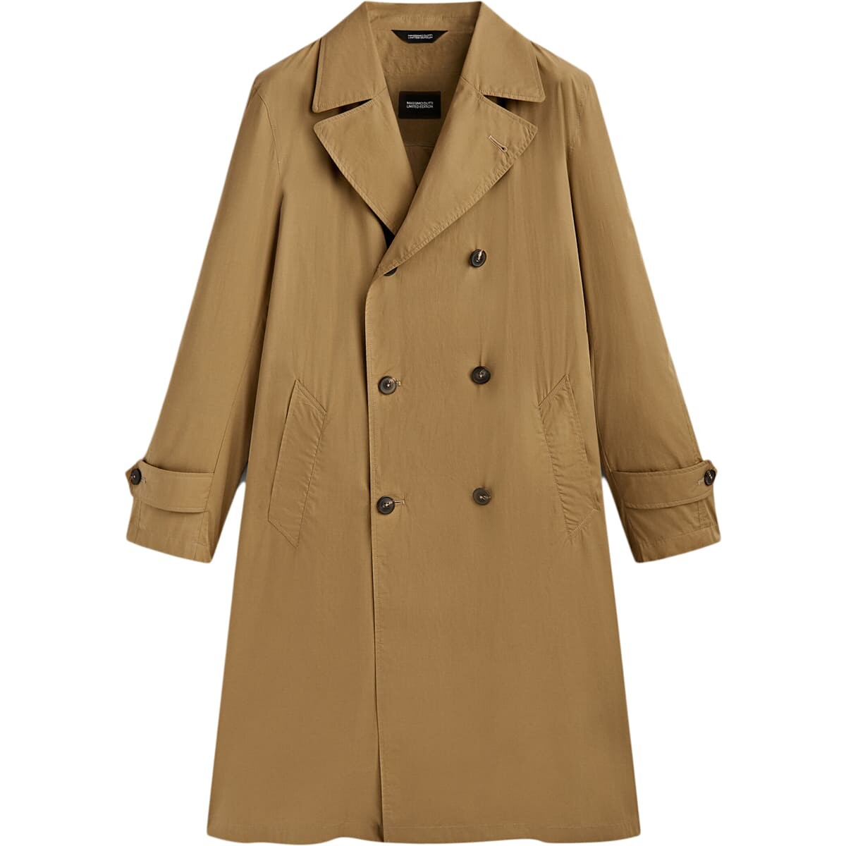 

Куртка-тренч Massimo Dutti Double-Breasted, бежевый