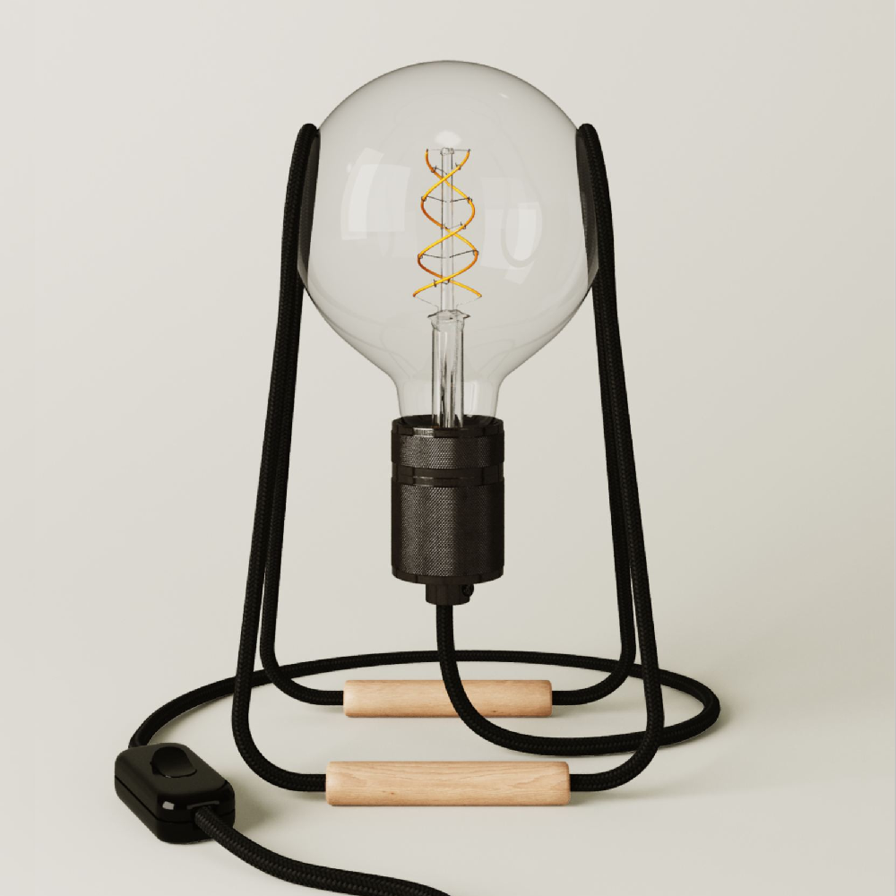 Настольная лампа Creative Cable Taché, черный ультрафиолетовая лампа уф e27 5вт 220в