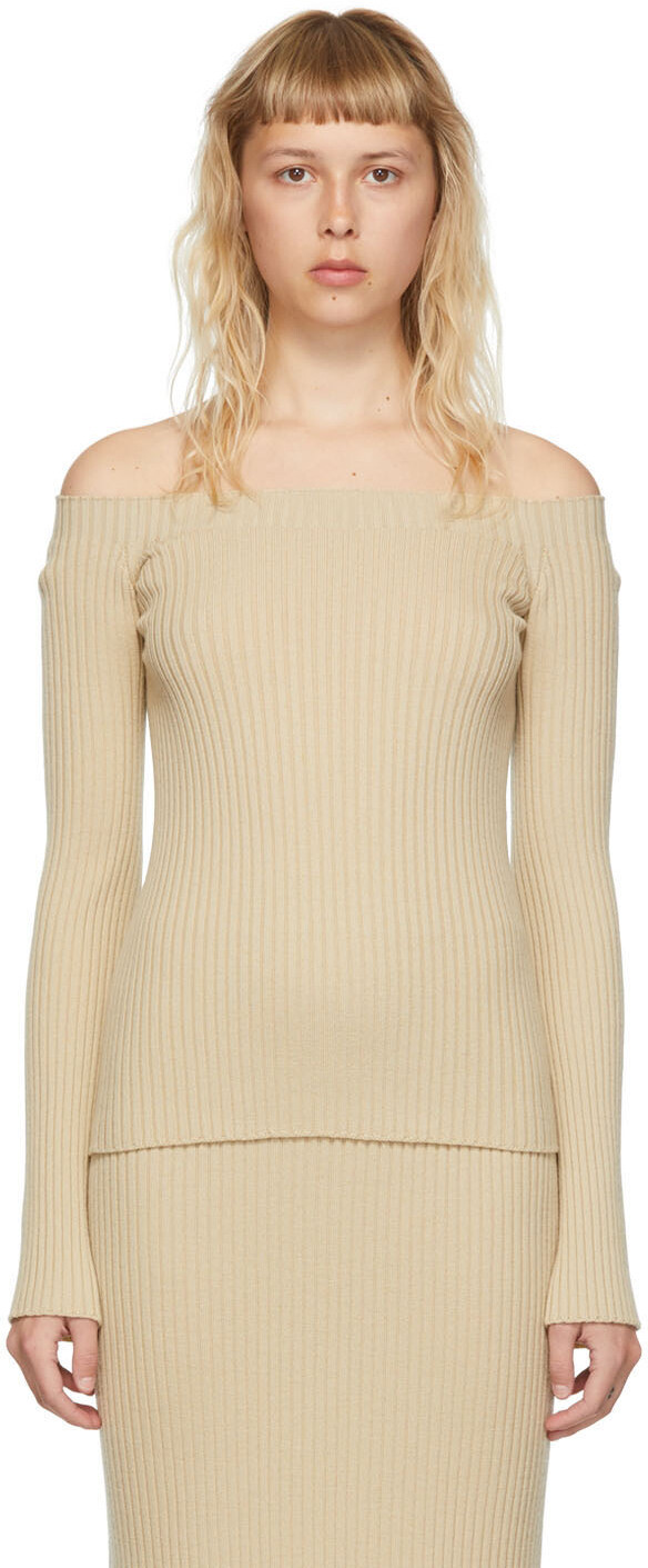 

Бежевый шерстяной свитер Chloé