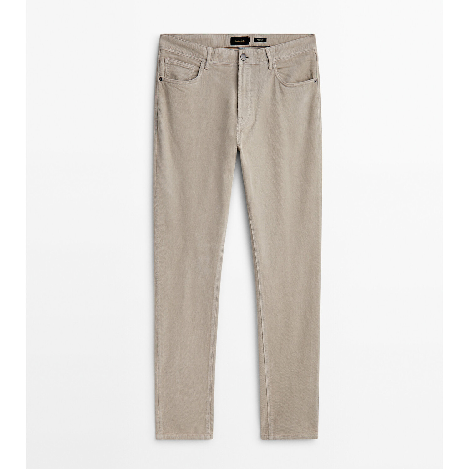 

Джинсовые брюки Massimo Dutti Tapered-fit needlecord, кремовый