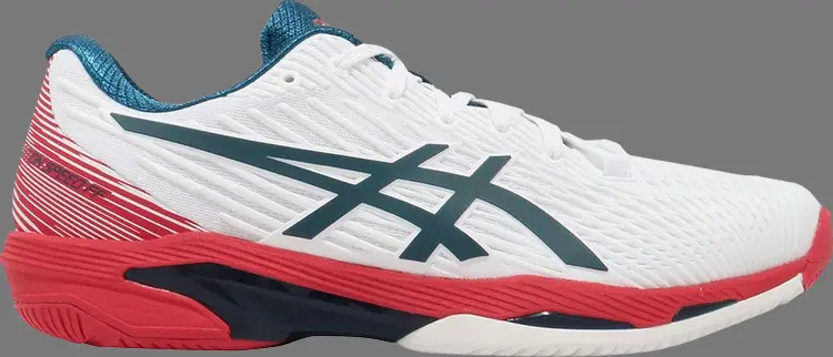 

Лимитированные кроссовки solution speed ff 2 'white mako blue' Asics, белый