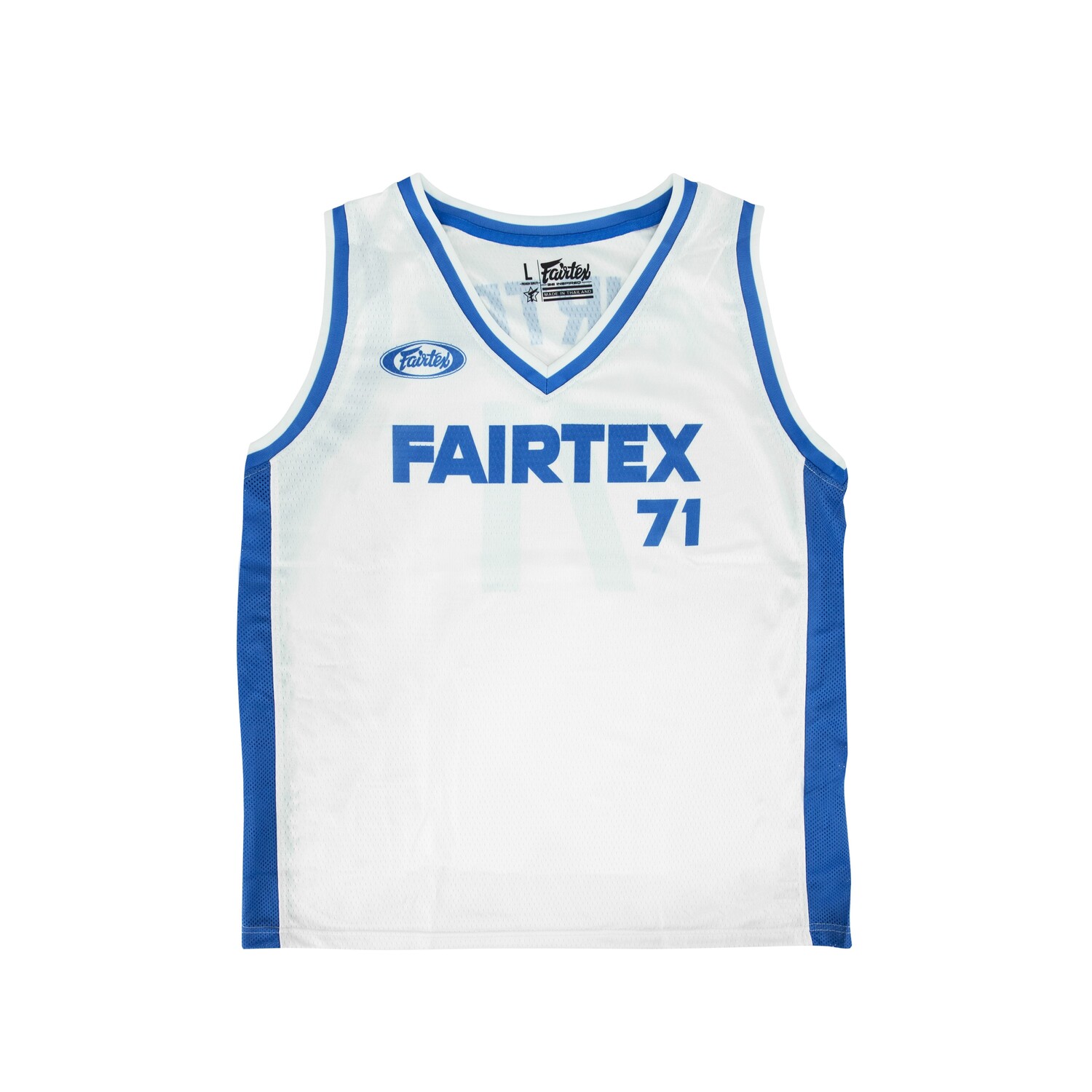 

Баскетбольная майка Fairtex JS27, размер 2XL, белый/синий