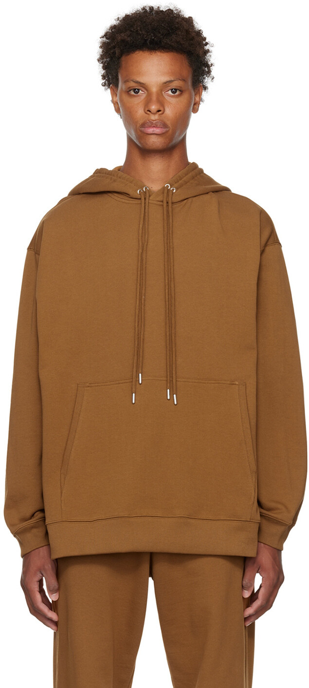 

Коричневый худи со сборками Dries Van Noten
