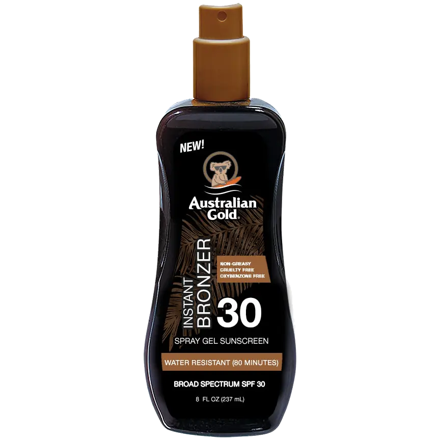 

Australian Gold Instant Bronzer спрей-гель для загара с бронзатором SPF30, 237 мл