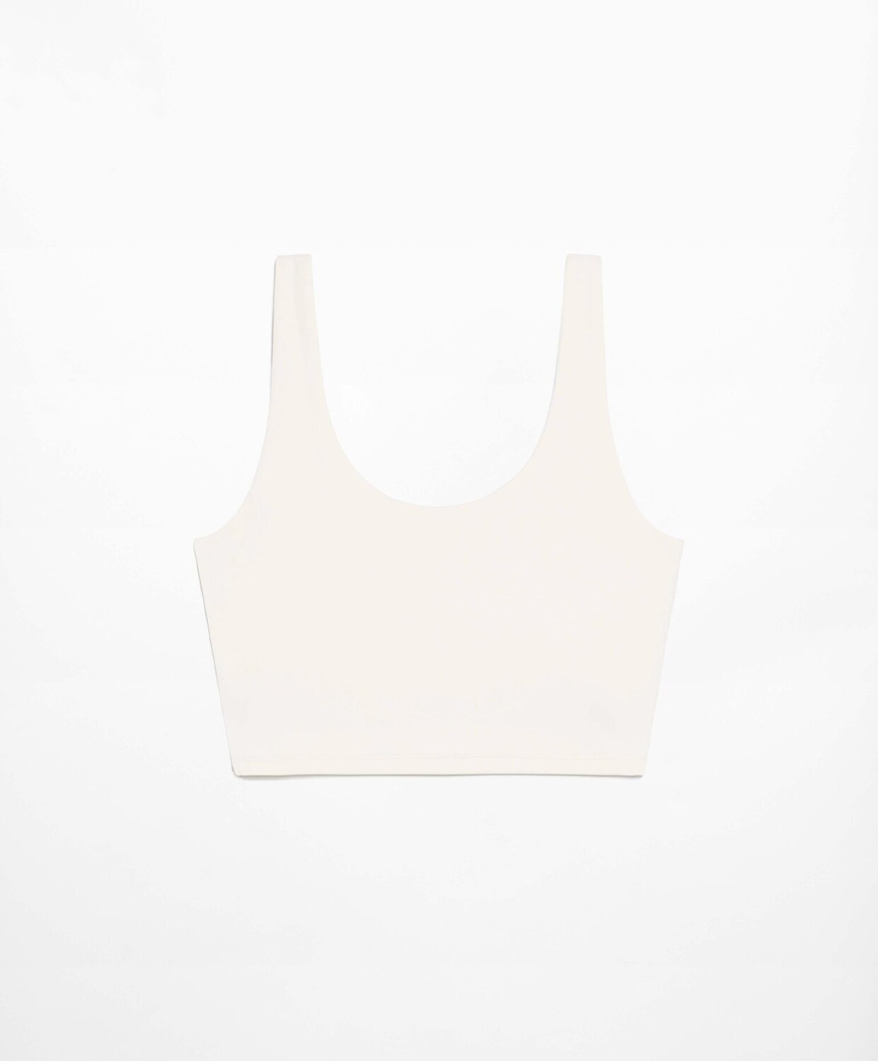 

Топ спортивный Oysho Short Neoprene Effect, кремовый