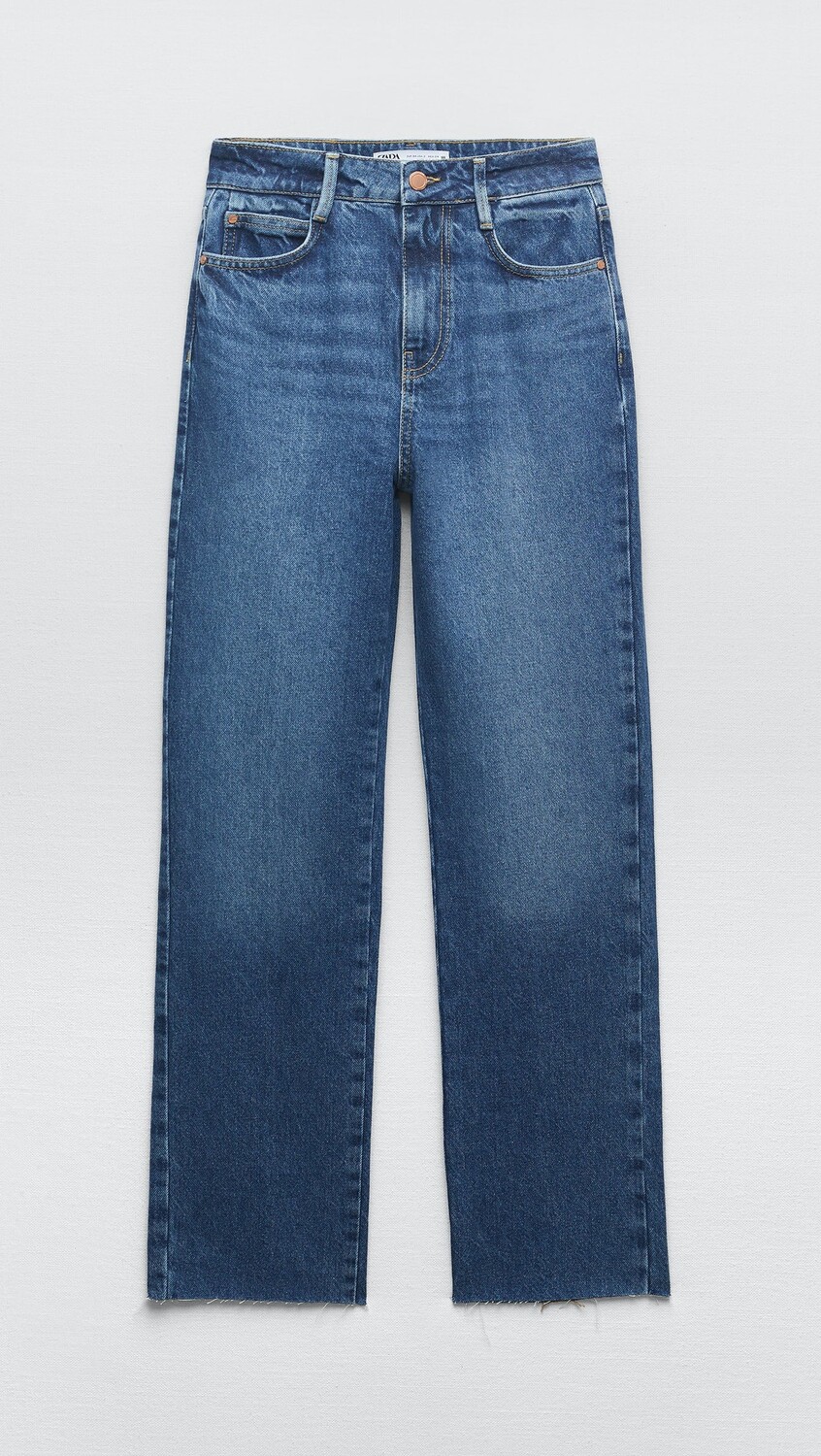 

Джинсы Zara Z1975 High-rise Straight, синий