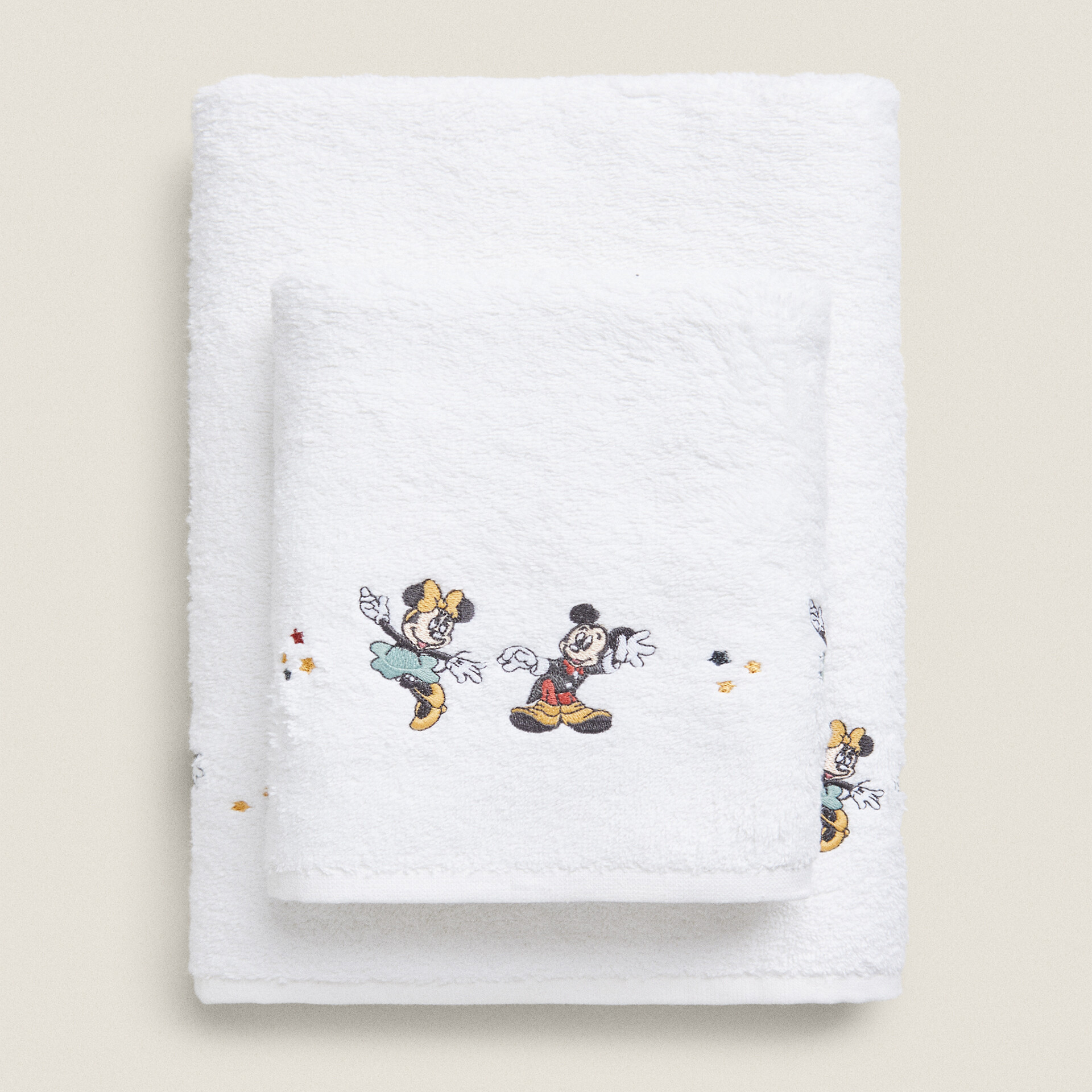 Детское полотенце с каймой Zara Home Mickey Mouse Disney, белый детское хлопковое полотенце накидка минни маус с капюшоном