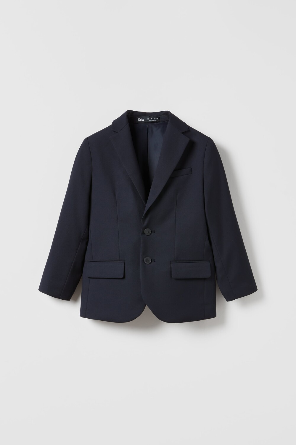 

Одноцветная костюмная куртка Zara, темно-синий