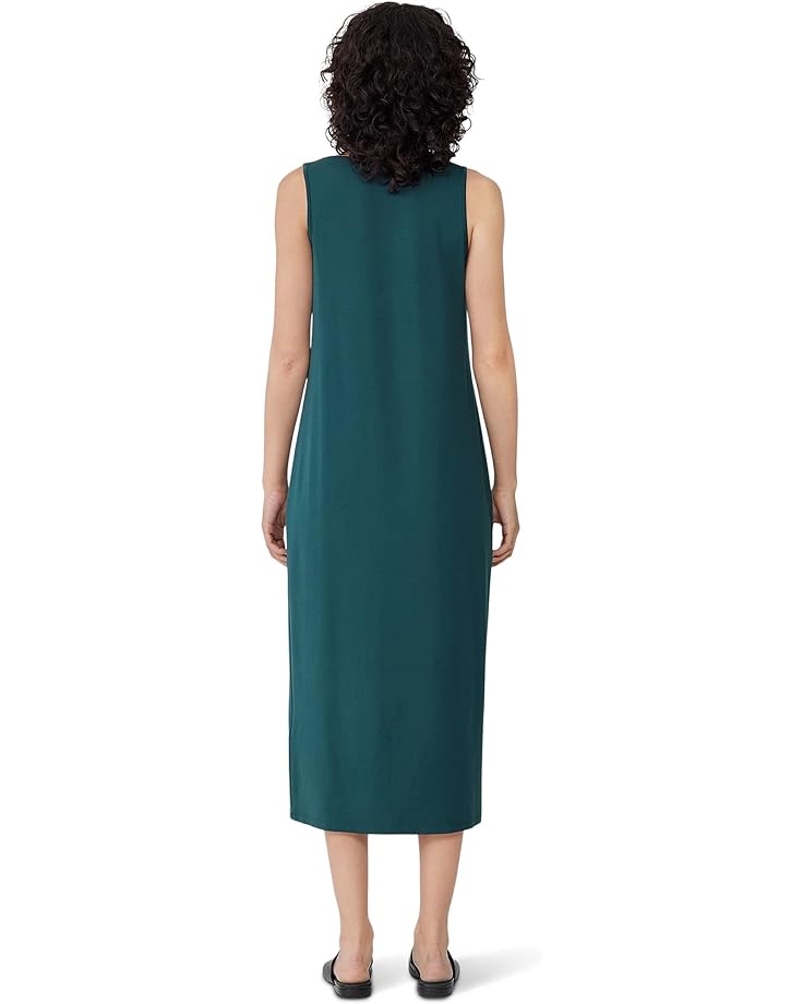 Платье Eileen Fisher Jewel Neck Full-Length Dress, цвет Pacifica