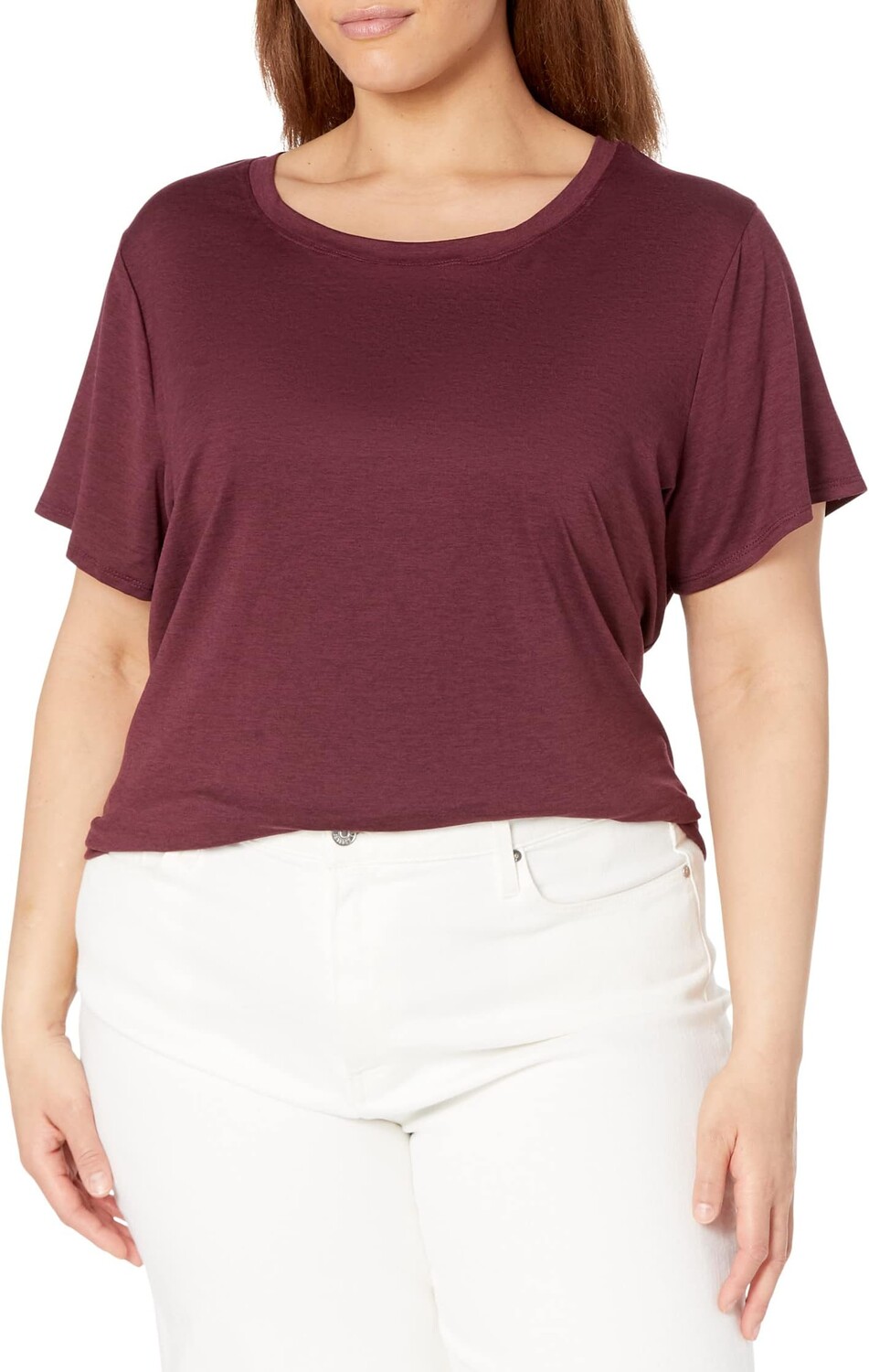 

Замшевая влагоотводящая футболка больших размеров Active Jockey Active, цвет Deepest Burgundy